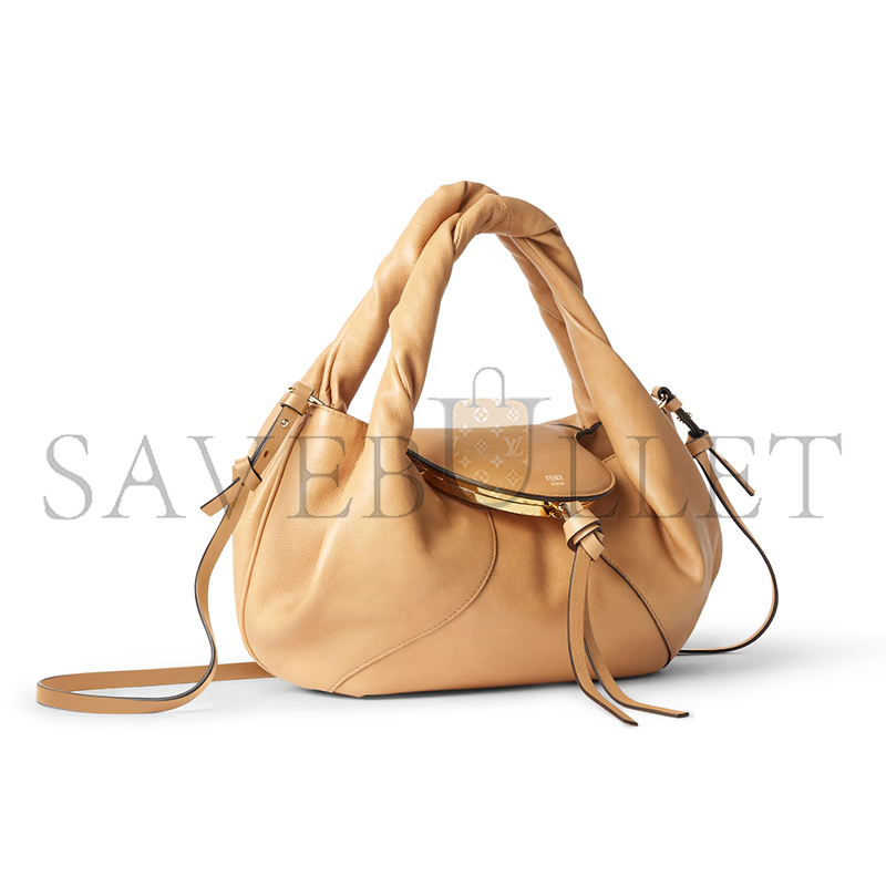 FENDI SPY SMALL BEIGE LEATHER BAG 8BR838AYCTF1I73 (32*18*12cm)